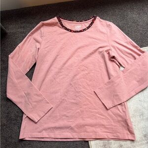 Lands' End Blush Top with Nature Trim